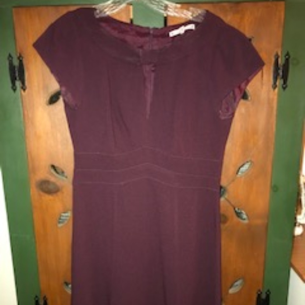 SOLD - Nanette Lepore wine Retro Styled dress